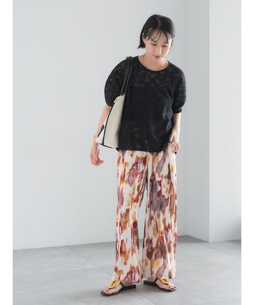 Te chichi(テチチ)の「ニットビッグトート(ハンドバッグ・レディース・ブラック/オフホワイト/ブラウン・F)」の10枚目の写真