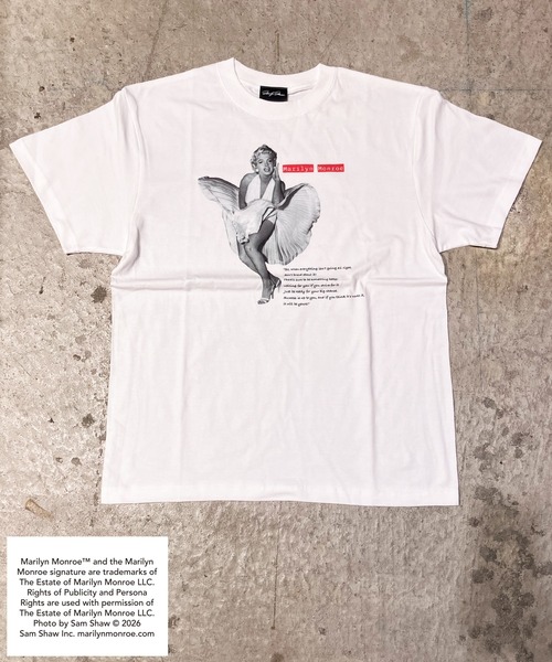 minius(ミニウス)の「【MARILYN MONROE/マリリン・モンロー】フォトTシャツ ピグメント染め ヴィンテージ ユニセックス サブウェイシーン ホワイトドレス 名場面(Tシャツ/カットソー・メンズ・ホワイト/ブラック・SMALL/MEDIUM/LARGE/X-LARGE)」の1枚目の写真