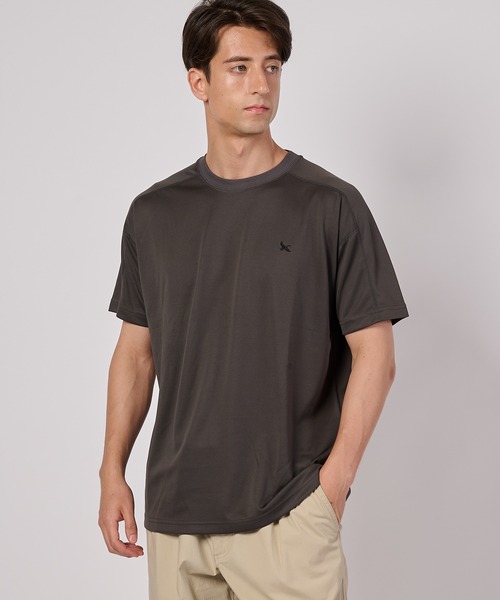 Eddie Bauer(エディーバウアー)の「クールマックス メッシュTシャツ(Tシャツ/カットソー・メンズ・カーキ/ホワイト/ライトブラック・M/XL/L/XXL)」の2枚目の写真