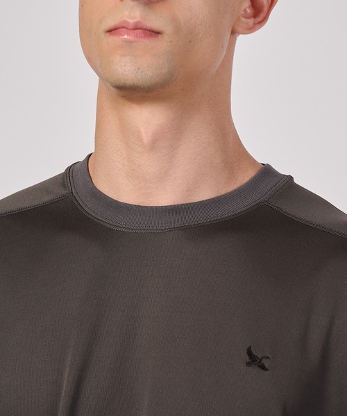 Eddie Bauer(エディーバウアー)の「クールマックス メッシュTシャツ(Tシャツ/カットソー・メンズ・カーキ/ホワイト/ライトブラック・M/XL/L/XXL)」の13枚目の写真