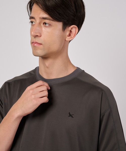 Eddie Bauer(エディーバウアー)の「クールマックス メッシュTシャツ(Tシャツ/カットソー・メンズ・カーキ/ホワイト/ライトブラック・M/XL/L/XXL)」の7枚目の写真
