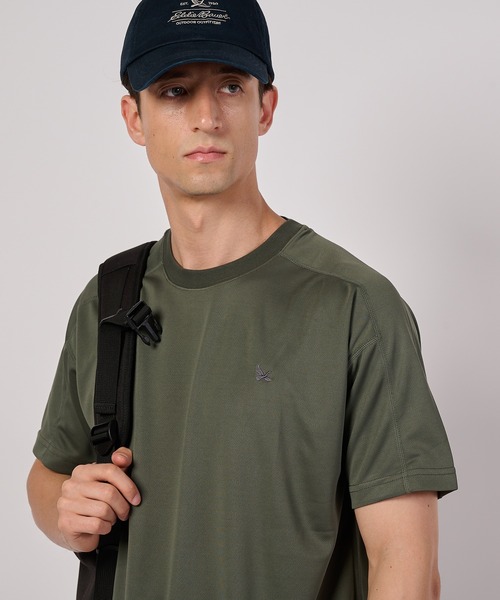 Eddie Bauer(エディーバウアー)の「クールマックス メッシュTシャツ(Tシャツ/カットソー・メンズ・カーキ/ホワイト/ライトブラック・M/XL/L/XXL)」の9枚目の写真
