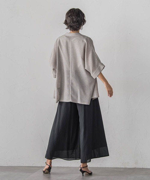 la.f…(ラエフ)の「【SETUP対応】リネンライクシアーボイルワイドパンツ(その他パンツ・レディース・ブルー/ブラック/ブラウン・9号/7号)」の8枚目の写真