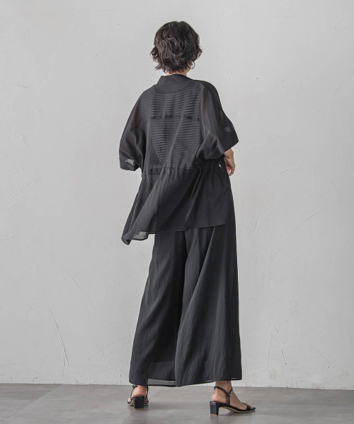 la.f…(ラエフ)の「【SETUP対応】リネンライクシアーボイルワイドパンツ(その他パンツ・レディース・ブルー/ブラック/ブラウン・9号/7号)」の11枚目の写真