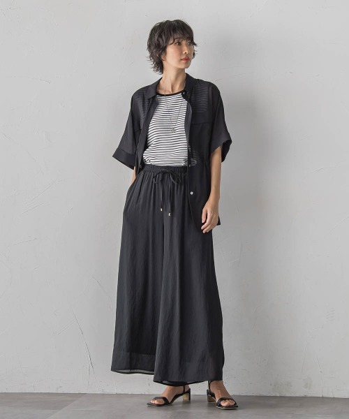 la.f…(ラエフ)の「【SETUP対応】リネンライクシアーボイルワイドパンツ(その他パンツ・レディース・ブルー/ブラック/ブラウン・9号/7号)」の9枚目の写真