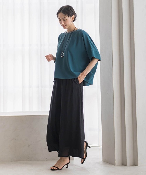 la.f…(ラエフ)の「【SETUP対応】リネンライクシアーボイルワイドパンツ(その他パンツ・レディース・ブルー/ブラック/ブラウン・9号/7号)」の16枚目の写真