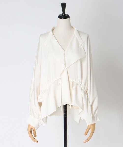 DRESSLAVE(ドレスレイブ)の「toromi sway V neeck pullover(トロミスウェイVネックプルオーバー)(シャツ/ブラウス・レディース・ホワイト/グリーン・38)」の22枚目の写真