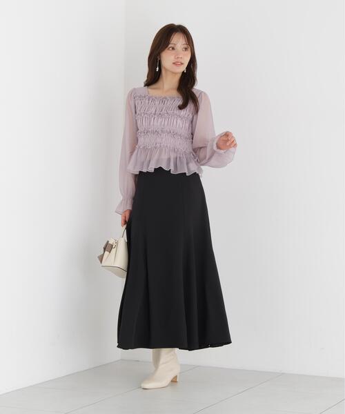 PROPORTION BODY DRESSING(プロポーションボディドレッシング)の「アシメ切替スカート / 1216220702(スカート・レディース・ブラック/グリーン/ブラウン・MEDIUM/P/S)」の2枚目の写真