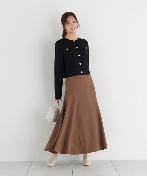 PROPORTION BODY DRESSING(プロポーションボディドレッシング)の「アシメ切替スカート / 1216220702(スカート・レディース・ブラック/グリーン/ブラウン・MEDIUM/P/S)」の4枚目の写真