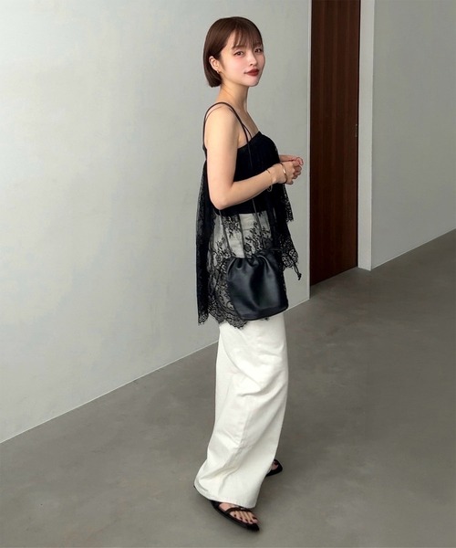 KOBE LETTUCE（コウベレタス）の「[ yuri.さんコラボ ]マルチwayレーススカート（スカート・レディース・ホワイト/ブラック・M）」の12枚目の写真