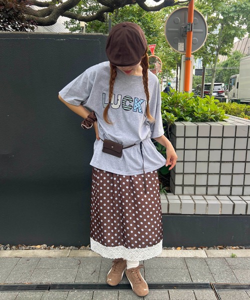 WC(ダブル シー)の「ドットサテンロングスカート(スカート・レディース・ブラウン/アイボリー・FREE)」の16枚目の写真