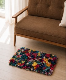 MILLION CARATS（ミリオンカラッツ）の「【リサイクルファブリック・35×50cm】《yao》 - India Bushy Rug M Whitish - インドのハギレが彩るミニラグ（ラグ/マット）」
