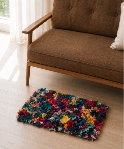 リサイクルファブリック・35×50cm】《yao》 - India Bushy Rug M