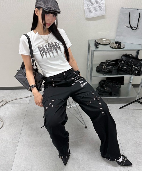 Figments(フィグメンツ)の「Y2Kボンテージパンツ(その他パンツ・レディース・ブラック・LARGE/MEDIUM/SMALL)」の4枚目の写真