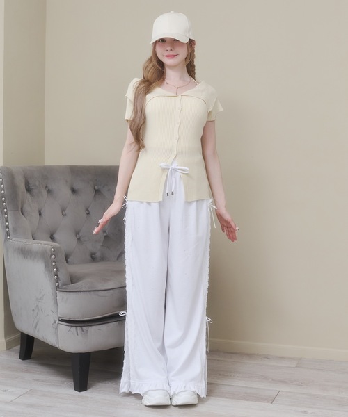Rmine(アールマイン)の「サイドレース ラメ スウェット パンツ(スウェットパンツ・レディース・ブラック/ホワイト/ピンク・FREE)」の21枚目の写真