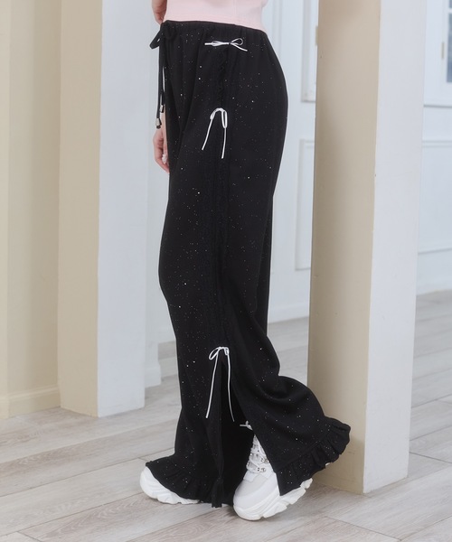 Rmine(アールマイン)の「サイドレース ラメ スウェット パンツ(スウェットパンツ・レディース・ブラック/ホワイト/ピンク・FREE)」の14枚目の写真