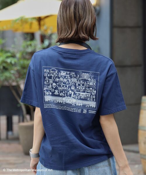 FFEIN(フェイン)の「【FFEIN(フェイン)】The Met線画デザインロゴTシャツ / メトロポリタン美術館 半袖 クルーネック プリント ワンポイント(Tシャツ/カットソー・メンズ・ネイビー/ブラック/ホワイト・LARGE/MEDIUM/SMALL)」の1枚目の写真