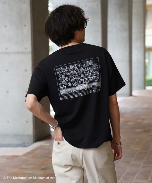 FFEIN(フェイン)の「【FFEIN(フェイン)】The Met線画デザインロゴTシャツ / メトロポリタン美術館 半袖 クルーネック プリント ワンポイント(Tシャツ/カットソー・メンズ・ネイビー/ブラック/ホワイト・LARGE/MEDIUM/SMALL)」の7枚目の写真