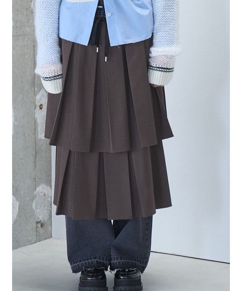 SORIN（ソリン　）の「Double Waist Pleats Skirt / ダブルウエストプリーツスカート（スカート・レディース・ブラック/ブラウン/チェック・38）」の13枚目の写真