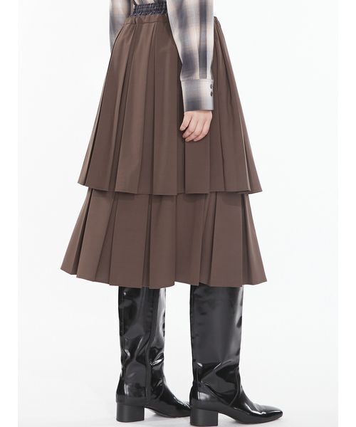 SORIN（ソリン　）の「Double Waist Pleats Skirt / ダブルウエストプリーツスカート（スカート・レディース・ブラック/ブラウン/チェック・38）」の17枚目の写真