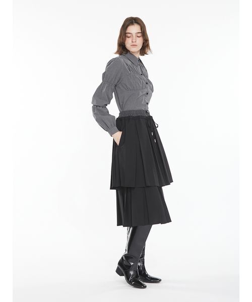 SORIN(ソリン )の「Double Waist Pleats Skirt / ダブルウエストプリーツスカート(スカート・レディース・ブラック/ブラウン/チェック・38)」の21枚目の写真