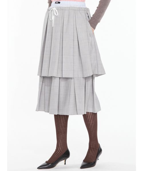 SORIN(ソリン )の「Double Waist Pleats Skirt / ダブルウエストプリーツスカート(スカート・レディース・ブラック/ブラウン/チェック・38)」の16枚目の写真
