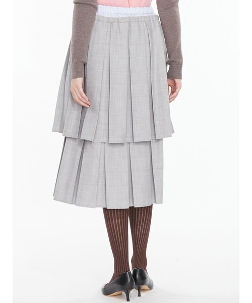 SORIN(ソリン )の「Double Waist Pleats Skirt / ダブルウエストプリーツスカート(スカート・レディース・ブラック/ブラウン/チェック・38)」の15枚目の写真
