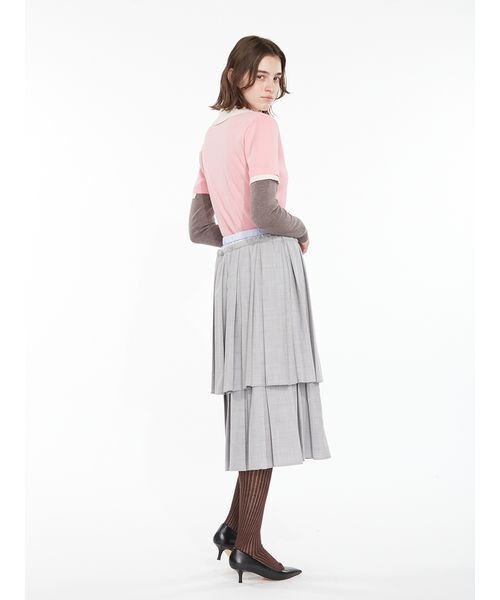 SORIN(ソリン )の「Double Waist Pleats Skirt / ダブルウエストプリーツスカート(スカート・レディース・ブラック/ブラウン/チェック・38)」の10枚目の写真