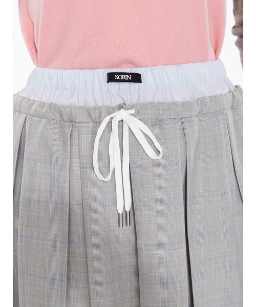 SORIN(ソリン )の「Double Waist Pleats Skirt / ダブルウエストプリーツスカート(スカート・レディース・ブラック/ブラウン/チェック・38)」の9枚目の写真