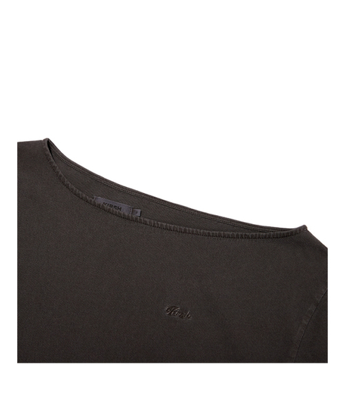 KIRSH（キルシー）の「ハーフオフショルダーウエストストリングTシャツ[チャコール]（Tシャツ/カットソー・レディース・その他・FREE）」の5枚目の写真