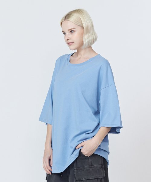 CARGOBROS FOR WOMAN(カーゴブロスフォーウィメン)の「オーガニッククルーネック半袖Tシャツ(ソラ)(Tシャツ/カットソー・レディース・その他・FREE)」の4枚目の写真