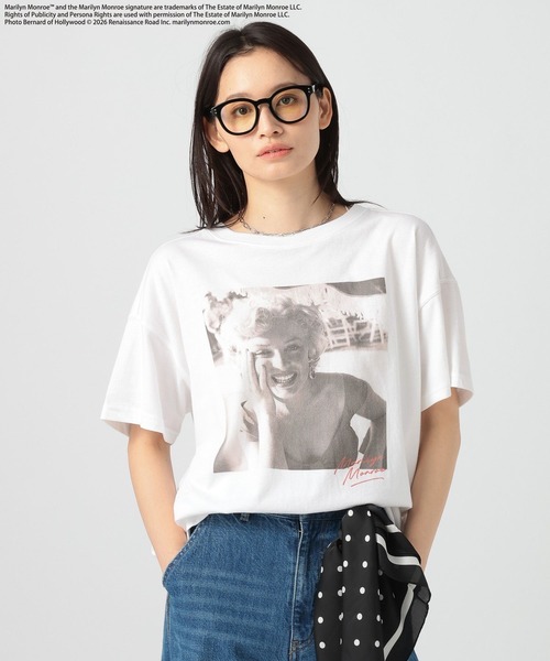 BAYFLOW（ベイフロー）の「【マリリン・モンロー】フォトプリントTシャツ（Tシャツ/カットソー・レディース・チャコール/オフホワイト・FREE）」の22枚目の写真