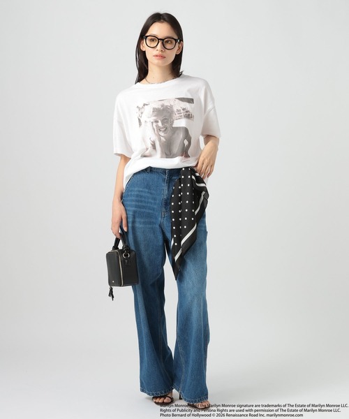 BAYFLOW（ベイフロー）の「【マリリン・モンロー】フォトプリントTシャツ（Tシャツ/カットソー・レディース・チャコール/オフホワイト・FREE）」の16枚目の写真