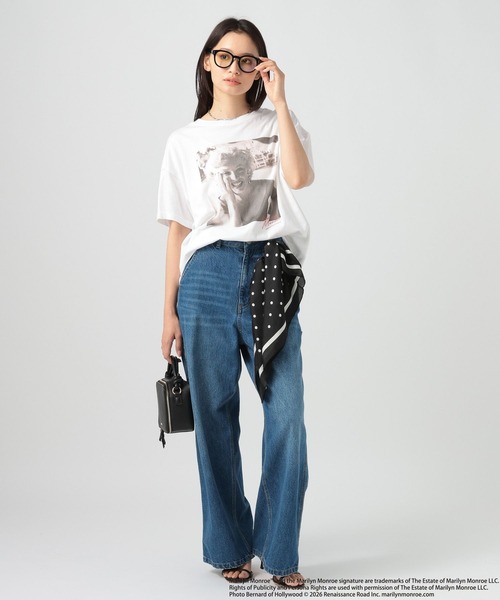 BAYFLOW（ベイフロー）の「【マリリン・モンロー】フォトプリントTシャツ（Tシャツ/カットソー・レディース・チャコール/オフホワイト・FREE）」の17枚目の写真