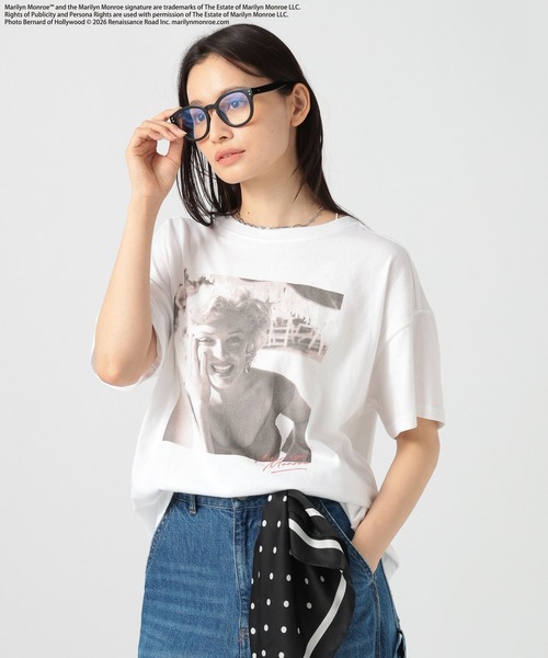BAYFLOW（ベイフロー）の「【マリリン・モンロー】フォトプリントTシャツ（Tシャツ/カットソー・レディース・チャコール/オフホワイト・FREE）」の19枚目の写真