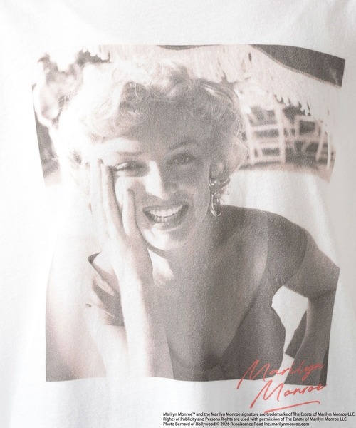 BAYFLOW（ベイフロー）の「【マリリン・モンロー】フォトプリントTシャツ（Tシャツ/カットソー・レディース・チャコール/オフホワイト・FREE）」の9枚目の写真