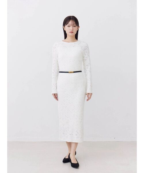 TONAL(トーナル)の「ニットレース2WAYワンピース(ワンピース・レディース・ブラック/ブラウン/オフホワイト・MEDIUM)」の8枚目の写真