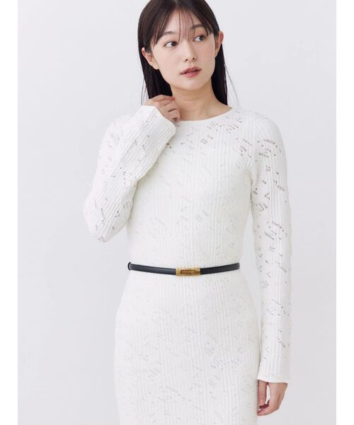 TONAL(トーナル)の「ニットレース2WAYワンピース(ワンピース・レディース・ブラック/ブラウン/オフホワイト・MEDIUM)」の13枚目の写真
