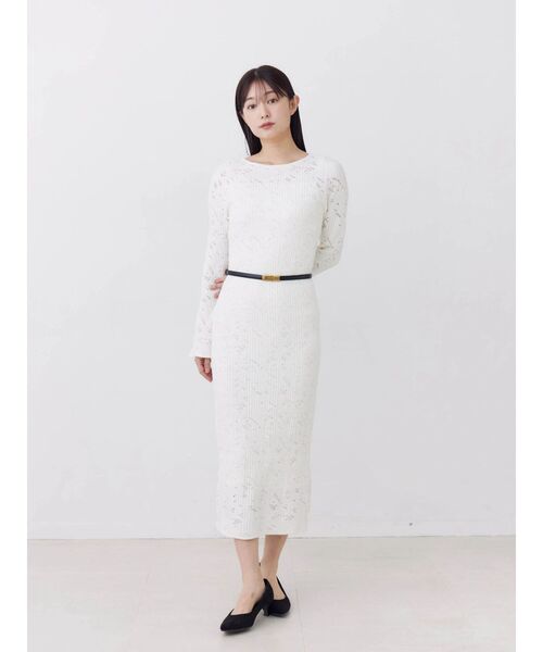 TONAL(トーナル)の「ニットレース2WAYワンピース(ワンピース・レディース・ブラック/ブラウン/オフホワイト・MEDIUM)」の14枚目の写真