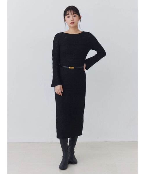 TONAL(トーナル)の「ニットレース2WAYワンピース(ワンピース・レディース・ブラック/ブラウン/オフホワイト・MEDIUM)」の16枚目の写真