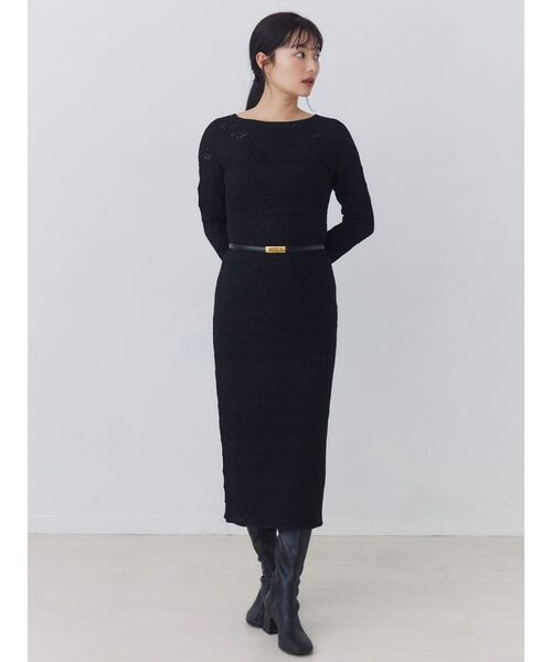 TONAL(トーナル)の「ニットレース2WAYワンピース(ワンピース・レディース・ブラック/ブラウン/オフホワイト・MEDIUM)」の18枚目の写真