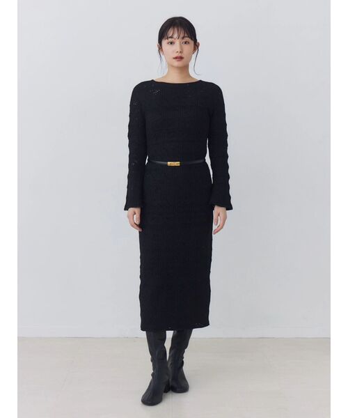 TONAL(トーナル)の「ニットレース2WAYワンピース(ワンピース・レディース・ブラック/ブラウン/オフホワイト・MEDIUM)」の19枚目の写真