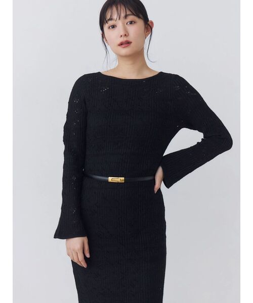 TONAL(トーナル)の「ニットレース2WAYワンピース(ワンピース・レディース・ブラック/ブラウン/オフホワイト・MEDIUM)」の21枚目の写真