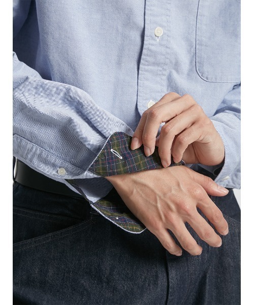 Barbour(バブアー)の「公式ショップ限定|Authenticオックスフォードシャツ(シャツ/ブラウス・メンズ・ライトベージュ/ブルー/グリーン/レッド・X-LARGE/SMALL/LARGE/MEDIUM)」の17枚目の写真