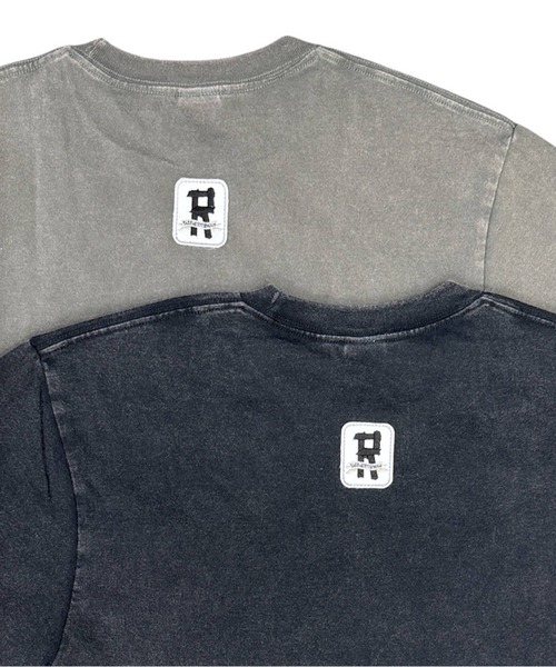 Romon(ロマン)の「ロマン【Romon】Fade Wash T-Shirts(ワッペン)(Tシャツ/カットソー・メンズ・ブラック系1/ブラック/オフホワイト・L/S/M/XL)」の7枚目の写真
