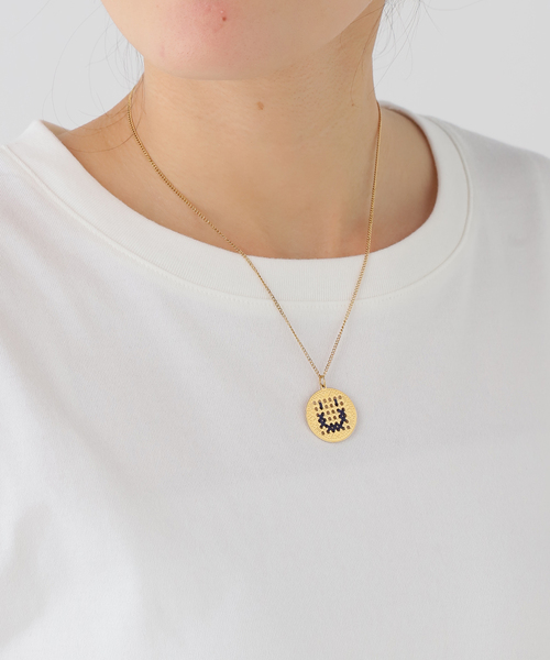 VERMEIL par iena(ヴェルメイユパーイエナ)の「L'EIGHT STUDIO レイトスタジオ BASE NECKLACE SMILE(ネックレス・レディース・ブラック・FREE)」の6枚目の写真