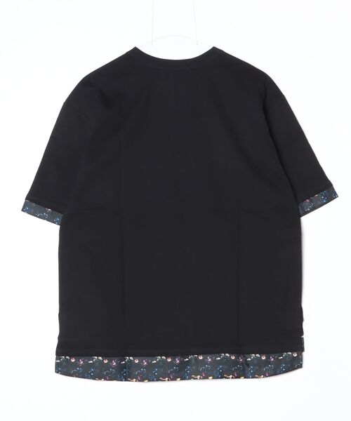 rehacer（レアセル）の「rehacer : Botanical Layered Wide CS / ボタニカルレイヤード ワイドカットソー（Tシャツ/カットソー・レディース・ブラック/ホワイト・MEDIUM/SMALL）」の22枚目の写真