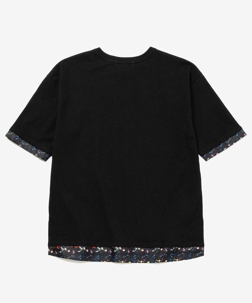 rehacer（レアセル）の「rehacer : Botanical Layered Wide CS / ボタニカルレイヤード ワイドカットソー（Tシャツ/カットソー・レディース・ブラック/ホワイト・MEDIUM/SMALL）」の18枚目の写真