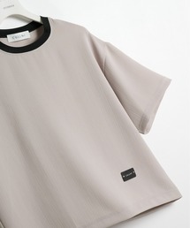 STUDIOUS（ステュディオス）の「【CULLNI】別注 Cord pique Leather Patch Short Sleeve Pullover / ウォッシャブル / 伸縮素材（Tシャツ/カットソー）」