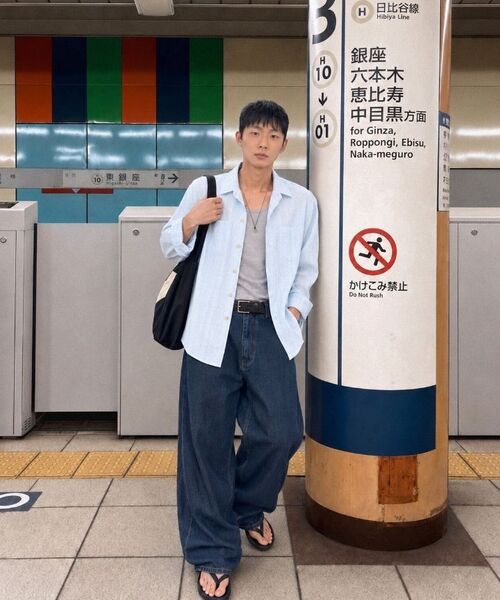 ROWDY(ラウディ)の「エアリーシアーストライプオープンカラーシャツ_ミルキーホワイト(シャツ/ブラウス・メンズ・その他・MEDIUM/X-LARGE/LARGE)」の17枚目の写真
